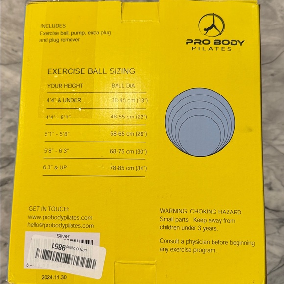 Gray Exercise Ball - Picture 3 of 4